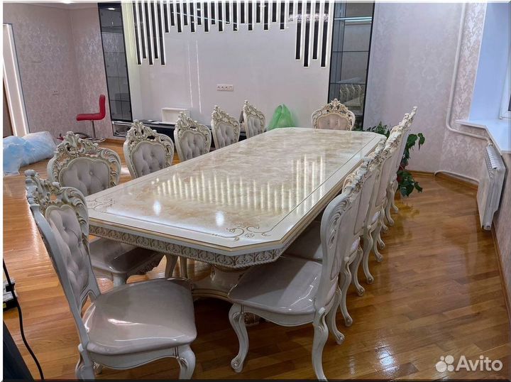 Кухонный стол раскладной белый