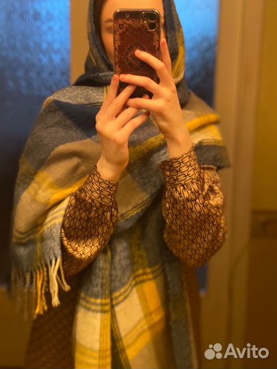Палантин шарф женский теплый