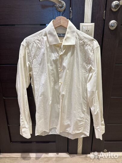 Классическая кремовая мужская рубашка