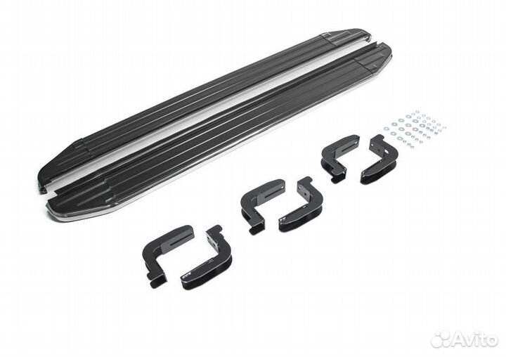 Пороги Подножки Nissan Pathfinder 2004- Premium-BL