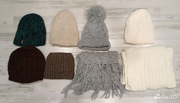 Шапка зимняя женская вязанная
