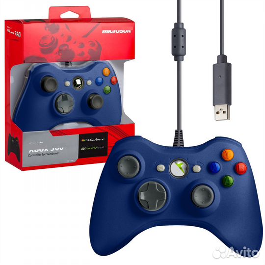 Джойстик проводной для xbox360, гарантия 3 мес