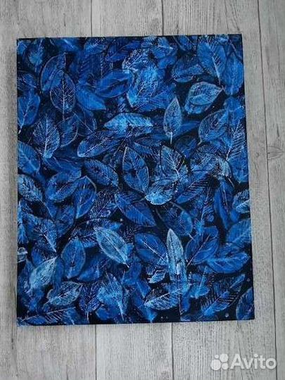 Картина акрил листья