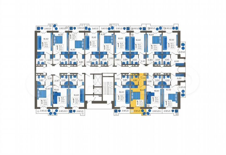 Апартаменты-студия, 24,6 м², 10/12 эт.