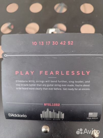Струны для электрогитары d'addario nyxl 10-52