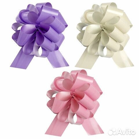 Бант-шар d 15 см подарка, набор 3 шт., глянец, цве