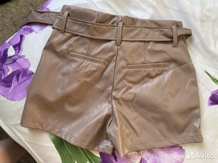 Шорты экокожа