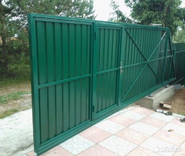 Забор металлический,калитки под ключ
