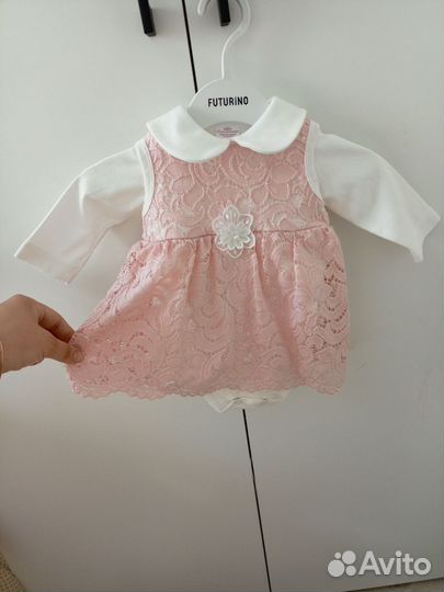 Платье и боди для новорожденного