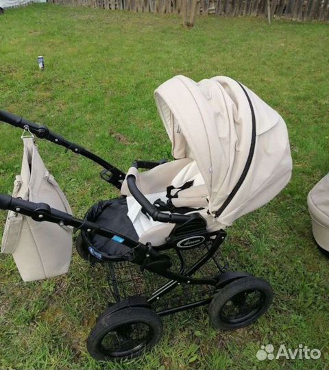 Коляска 2 в 1 aroteam cocoline эко-кожа