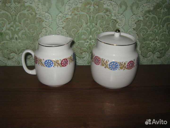 Сахарница и молочник. Фарфор. СССР. 1970-е