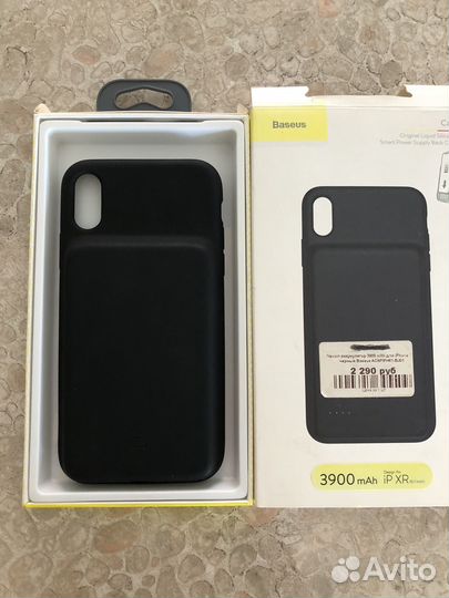 Чехол аккумулятор для iPhone XR черный 3900 mAh