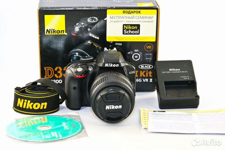 Nikon D3300 24.2MP зеркалка Kit AF-S VR 18-55