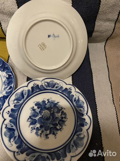 Гжель СССР тарелки авторские