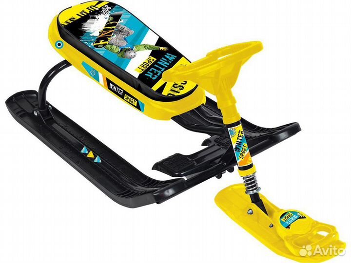 Снегокат со сматывающейся рулеткой