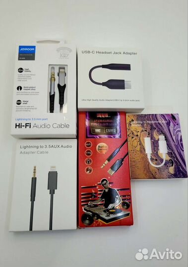 Переходник AUX на iPhone, Samsung для наушников