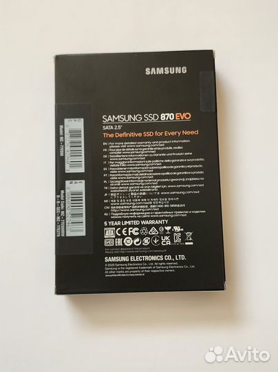 SSD samsung 870 EVO MZ-77E500BW 500GB 2.5”