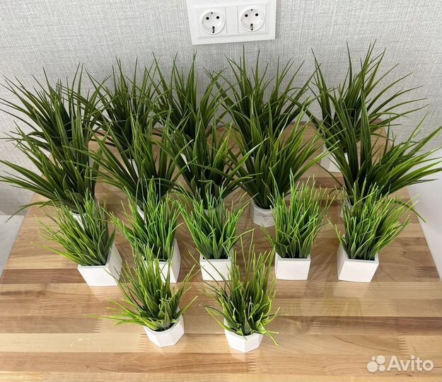 Искуственная зелень/осока в кашпо