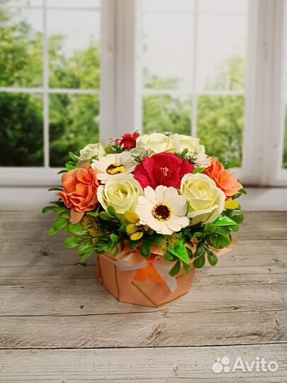 Букет из мыльных цветов