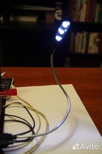 Гибкий металлический USB светильник для клавиатуры