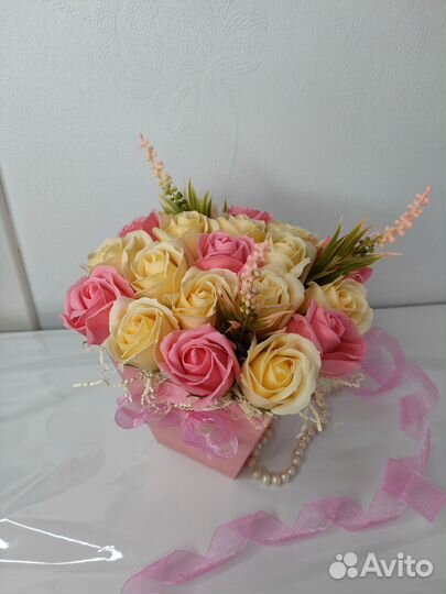 Букет из мыльных роз. Цветы. Подарок 8марта