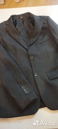 Школьный костюм для мальчика 134 серый