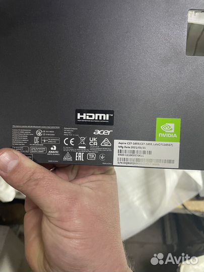 Моноблок acer aspire C27-1655