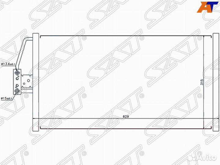 Радиатор кондиционера BMW 5-series E39