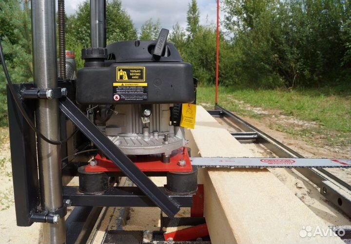 Шинная бензиновая мини Пилорама