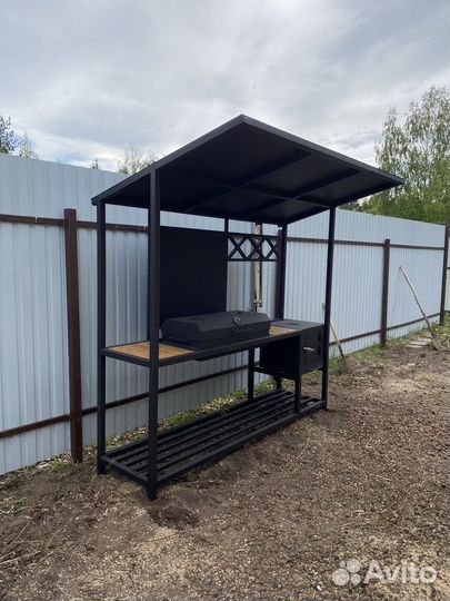 Мангал с крышей