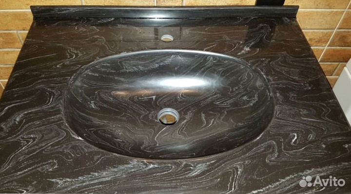 Столешница для ванной из искуственного камня