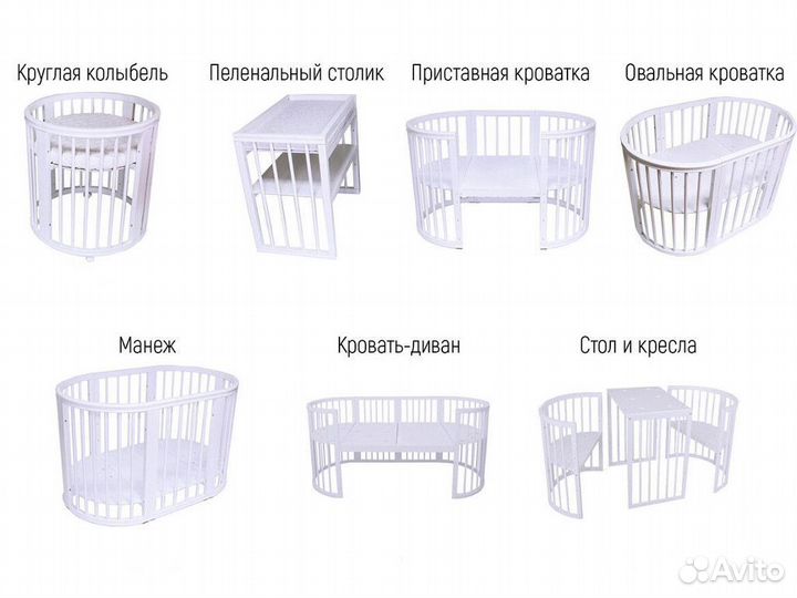 Кроватка трансформер 7 в 1