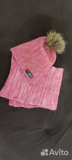 Комплект шапка и снуд зимний для девочки