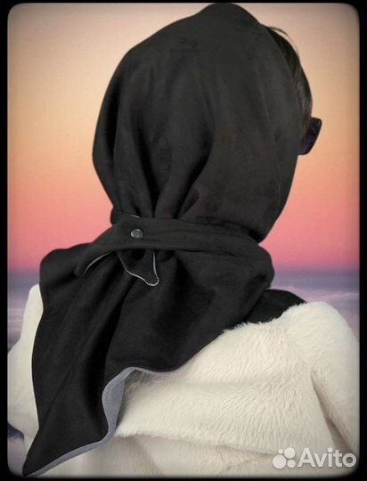 Теплая косынка двухсторонняя новая