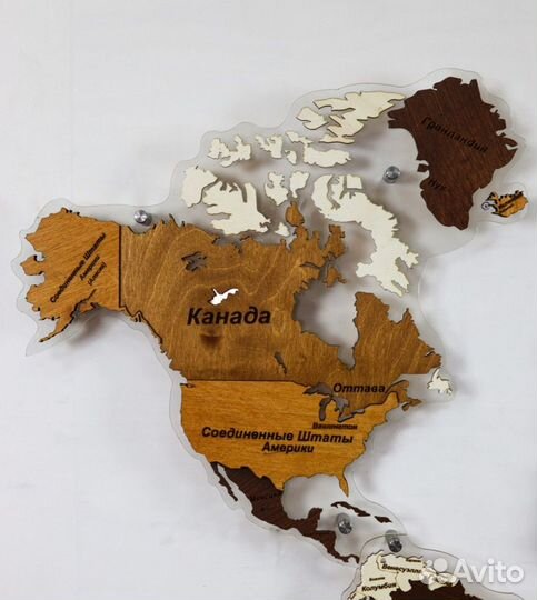 Деревянные карты мира