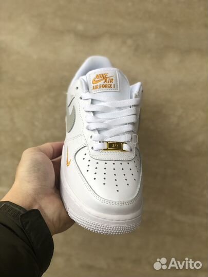 Кроссовки Nike Air Force 1 White Grey Gold