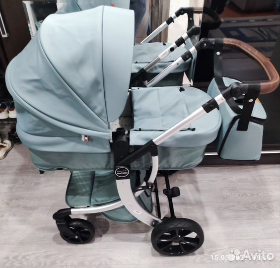 Коляска 2 в 1 эко кожа