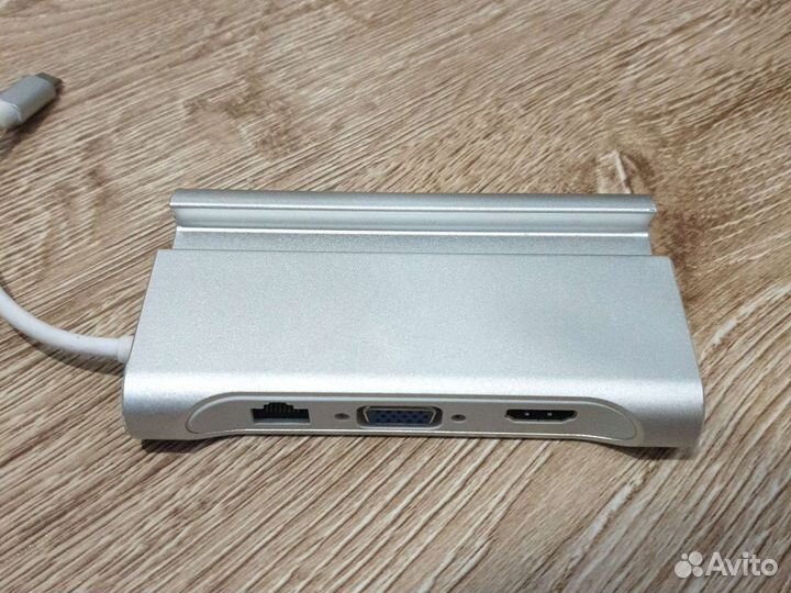 Usb C док-станция USB 3,0 Тип C VGA RJ45 PD, совме