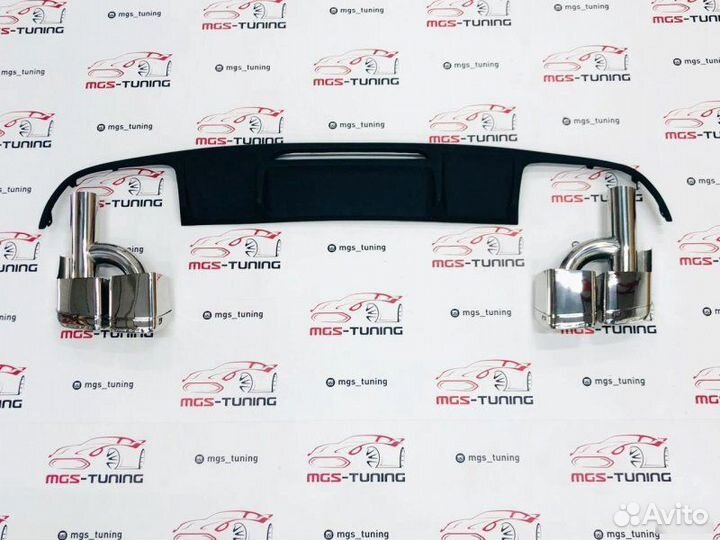 Диффузор с Chrome насадками не AMG C218 C63 AMG