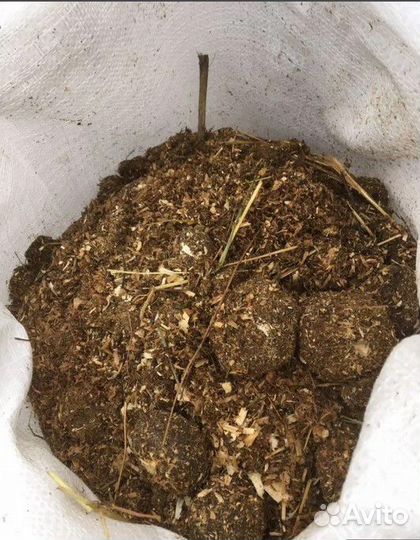 Конский навоз в больших мешках, перегной