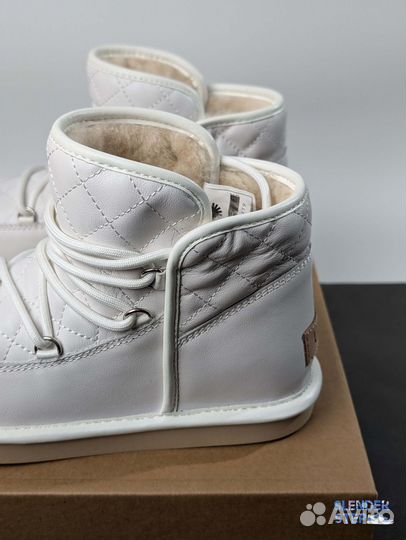 Угги Ugg Lodge Mini Leather White