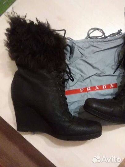 Prada ботинки 38 размер
