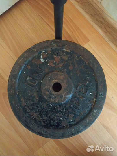 Гриф с блинами