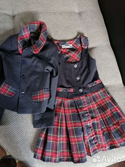 Школьная форма для девочки 122 128 темно синяя