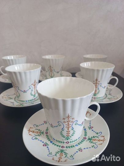 Кофейный сервиз лфз, костяной фарфор