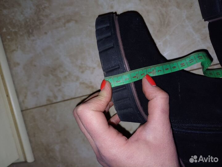 Сапоги натуральная замша 40