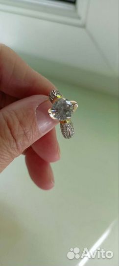 Серебряное кольцо и подвеска новое