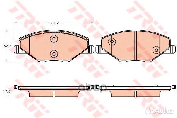 Колодки передние VW polo 2010- (RUS), skoda FAB