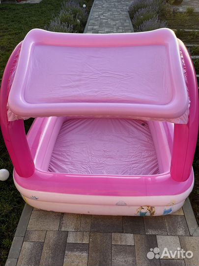 Детский надувной бассейн с навесом