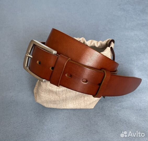 Мужской кожаный ремень ручной работы